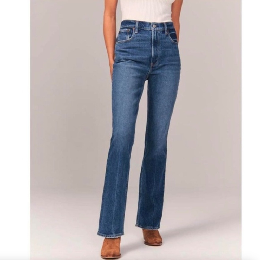Abercrombie & Fitch Classic Blue Wide Leg Jeans